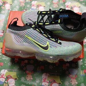 🔥 Nike Air Vapormax 2021 FK NN Volt/Black Blue Men 7 Women 8.5 DX3368-700